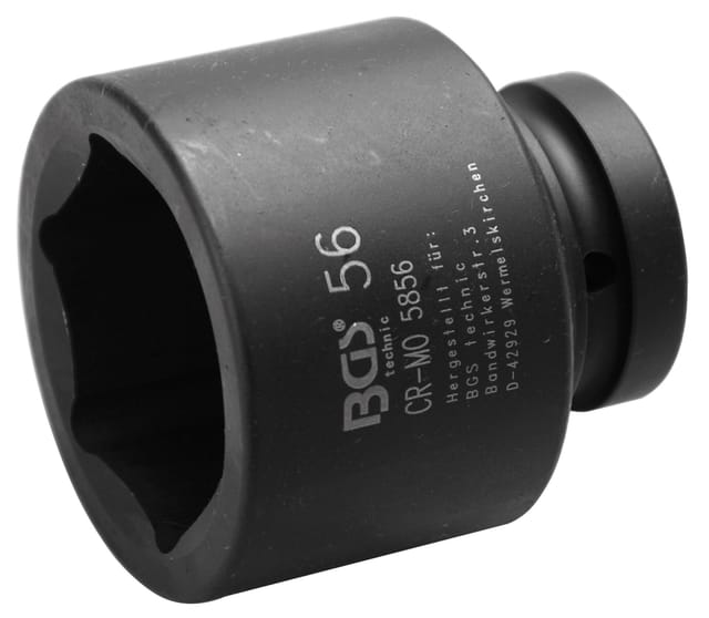 BGS Kraft Steckschlüssel Einsatz Sechskant Antrieb Innenvierkant 25 Mm 1 Zoll SW 56 Mm 5856