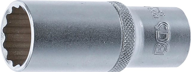 BGS Steckschlüssel Einsatz Zwölfkant Tief Antrieb Innenvierkant 12 5 Mm 1 2 Zoll SW 22 Mm 10687