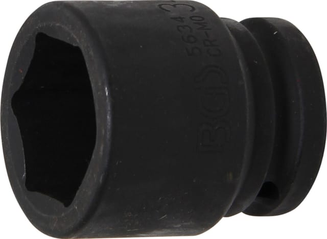 BGS Kraft Steckschlüssel Einsatz Sechskant Antrieb Innenvierkant 20 Mm 3 4 Zoll SW 34 Mm 5634