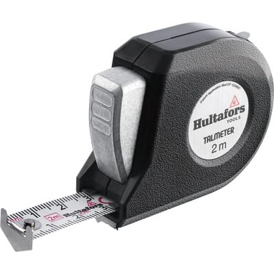 HULTAFORS Taschenrollbandmaß Talmeter L 2M B 16Mm Mm Cm EG II ABS Messlasche 359103
