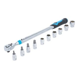 BGS Drehmomentschlüssel Satz Abtrieb Innenvierkant 12 5 Mm 1 2 Zoll 40 200 Nm 11Tlg 2865