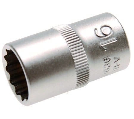 BGS Steckschlüssel Einsatz Zwölfkant Antrieb Innenvierkant 12 5 Mm 1 2 Zoll SW 16 Mm 10636
