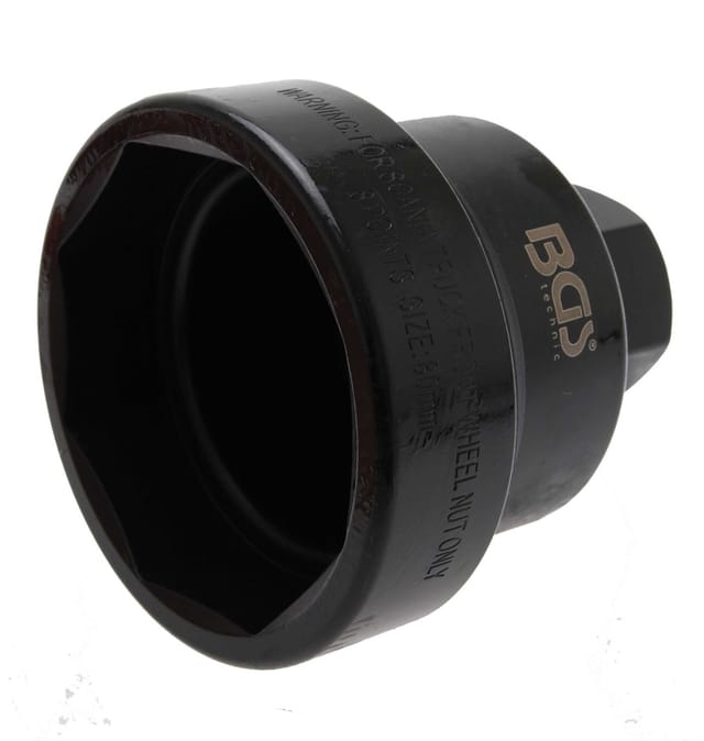 BGS Radkapseln Und Achsmuttern Schlüssel 8 Kant Ø 80 Mm Für SCANIA Vorderachse 5413