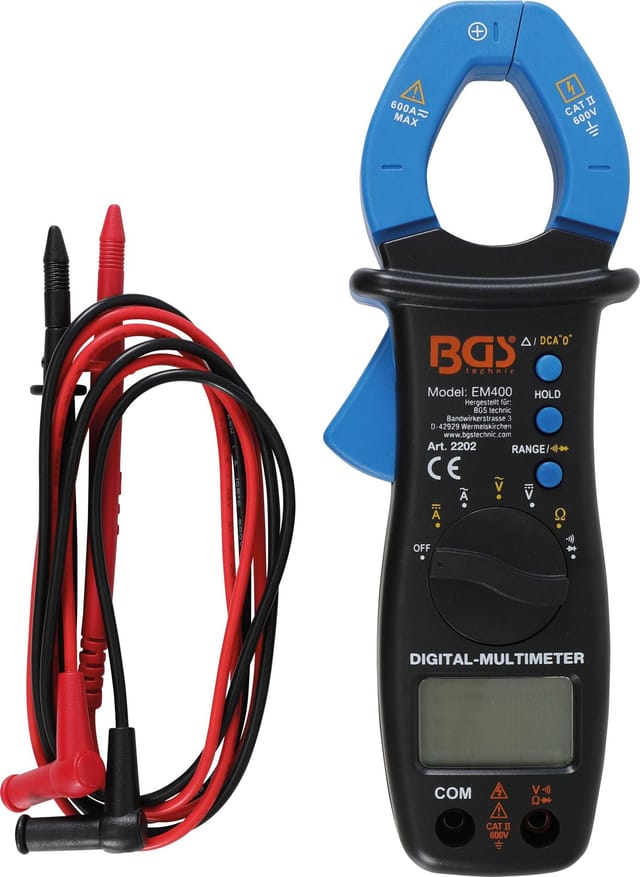 BGS Digital Multimeter Mit Zange Für Gleich Und Wechselstrom 2202