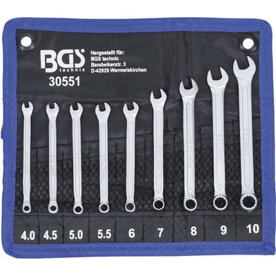 BGS Maul Ringschlüssel Satz SW 4 10 Mm 9Tlg 30551