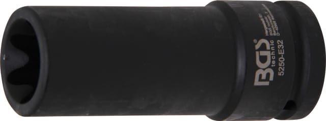 BGS Kraft Steckschlüssel Einsatz E Profil Tief Antrieb Innenvierkant 20 Mm 3 4 Zoll SW E32 Mm 5250 E32