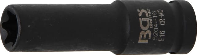 BGS Kraft Steckschlüssel Einsatz E Profil Tief Antrieb Innenvierkant 12 5 Mm 1 2 Zoll SW E16 Mm 5204 16