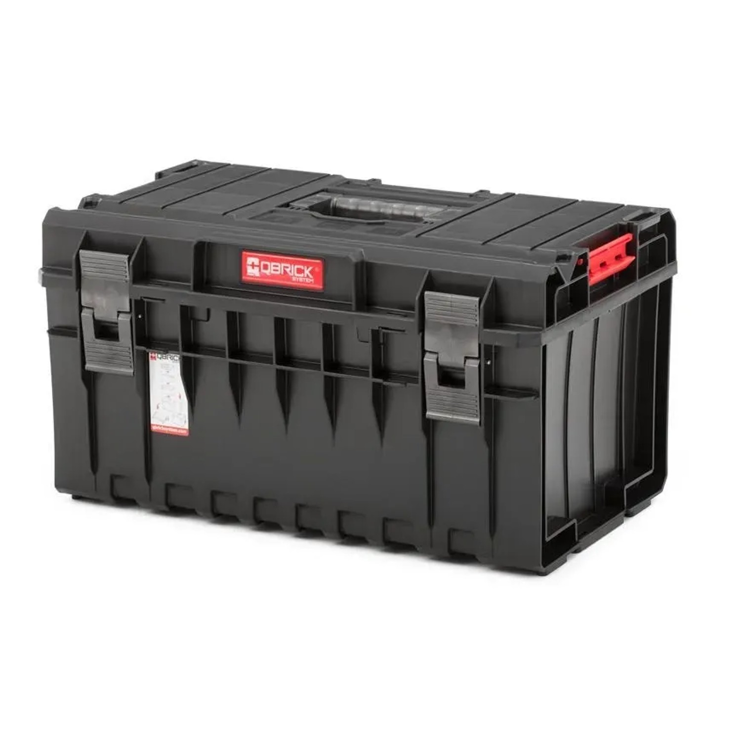 PROREGAL QBRICK Werkzeugkasten One HxBxT 38,5 x 58,5 x 32 cm 38 Liter Traglast Bis Zu 120 kg Mit Deck & Frontgriff Mit Klemmverschlüsse Schwarz