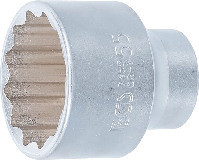 BGS Steckschlüssel Einsatz Zwölfkant Antrieb Innenvierkant 20 Mm 3 4 Zoll SW 55 Mm 7455