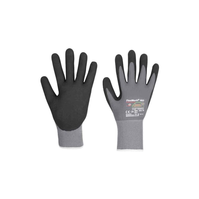 Honeywell Handschuhe Flexmech 663 Grau Schwarz Gr 6 663 6