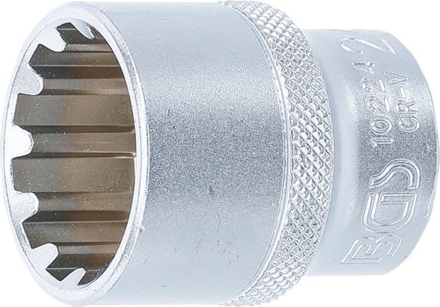 BGS Steckschlüssel Einsatz Gear Lock Antrieb Innenvierkant 12 5 Mm 1 2 Zoll SW 24 Mm 10224