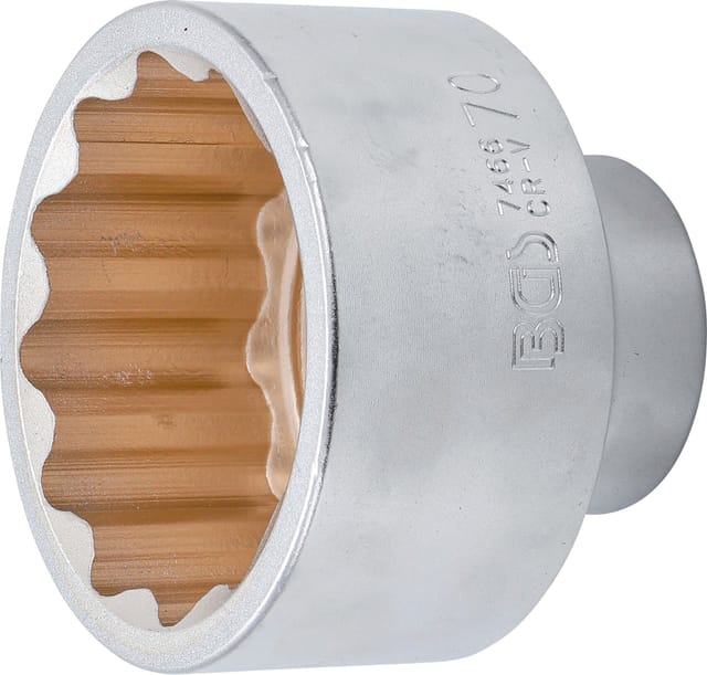 BGS Steckschlüssel Einsatz Zwölfkant Antrieb Innenvierkant 20 Mm 3 4 Zoll SW 70 Mm 7466