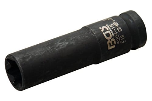 BGS Kraft Steckschlüssel Einsatz E Profil Tief Antrieb Innenvierkant 12 5 Mm 1 2 Zoll SW E18 Mm 5204 18