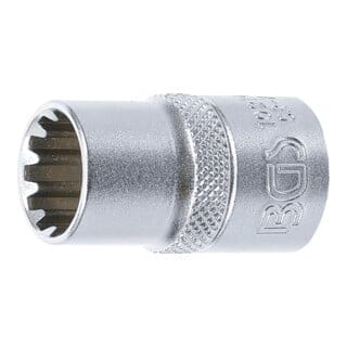 BGS Steckschlüssel Einsatz Gear Lock Antrieb Innenvierkant 12 5 Mm 1 2 Zoll SW 14 Mm 10214