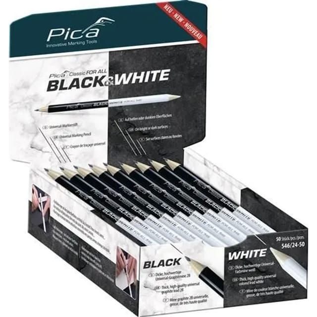 Pica Markierstift Classic FOR ALL Black&White Länge 24 Cm 546 24 50