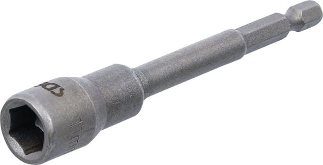 BGS Steckschlüssel Einsatz Sechskant Extra Lang Für Bohrmaschinen Antrieb Außensechskant 6 3 Mm 1 4 Zoll SW 11 Mm 2767
