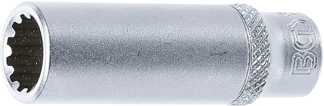 BGS Steckschlüssel Einsatz Gear Lock Tief Antrieb Innenvierkant 6 3 Mm 1 4 Zoll SW 10 Mm 10160