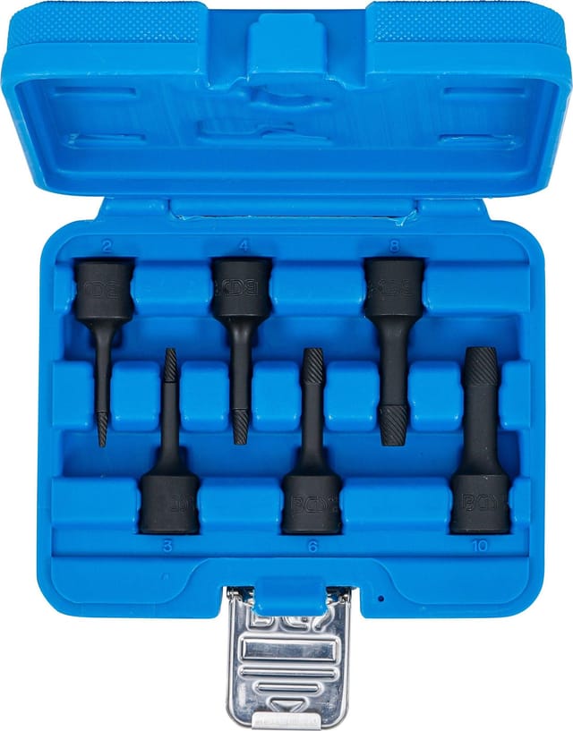 BGS Spiral Profil Steckschlüssel Satz Schraubenausdreher Antrieb Innenvierkant 10 Mm 3 8 Zoll 2 10 Mm 6Tlg 5281
