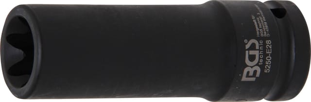 BGS Kraft Steckschlüssel Einsatz E Profil Tief Antrieb Innenvierkant 20 Mm 3 4 Zoll SW E28 Mm 5250 E28