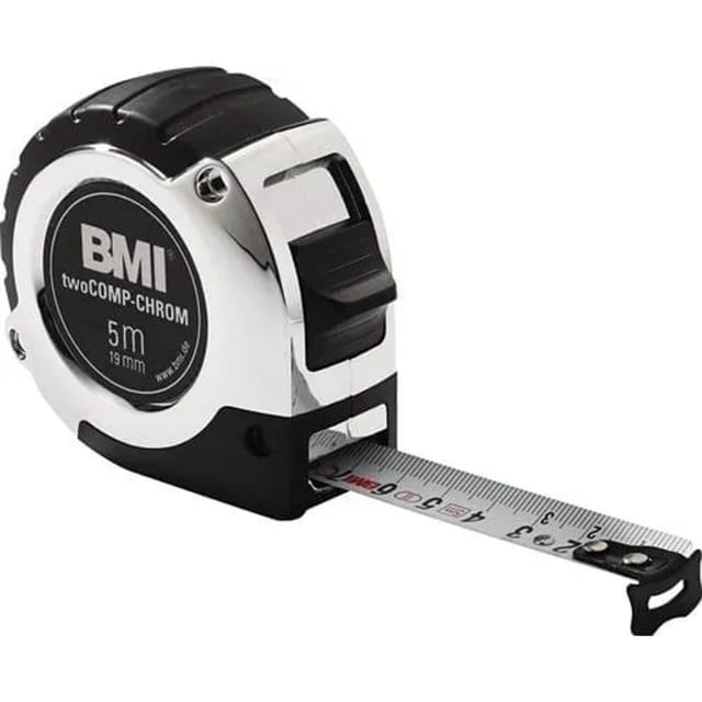 BMI Taschenrollbandmaß Chrom L 5M B 19Mm Mm Cm EG II Ku Automatic 475541221