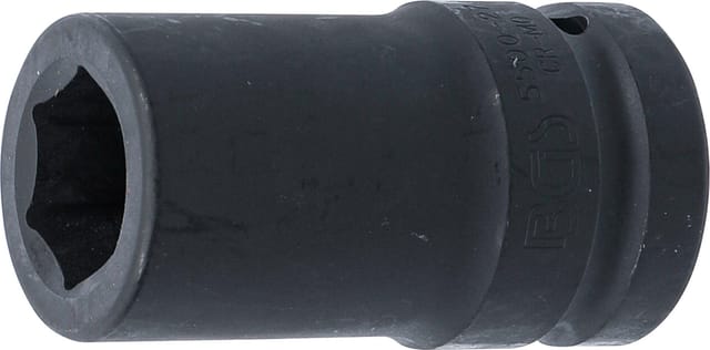 BGS Kraft Steckschlüssel Einsatz Sechskant Tief Antrieb Innenvierkant 25 Mm 1 Zoll SW 27 Mm 5500 27