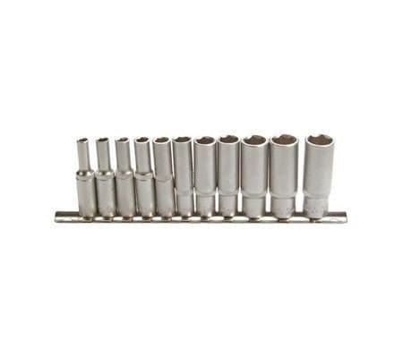 BGS Steckschlüssel Einsatz Satz Sechskant Tief Antrieb Innenvierkant 10 Mm 3 8 Zoll SW 8 19 Mm 11Tlg 2222