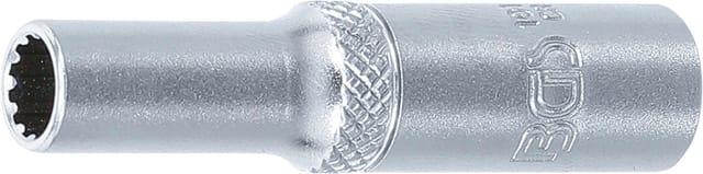 BGS Steckschlüssel Einsatz Gear Lock Tief Antrieb Innenvierkant 6 3 Mm 1 4 Zoll SW 6 Mm 10156
