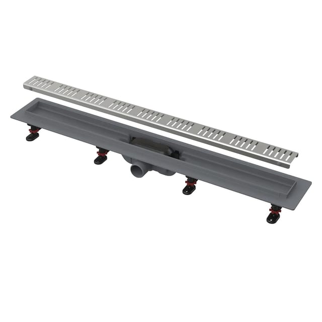 Alcadrain Duschrinne mit Rand für perforierten Rost 650 mm Chrom
