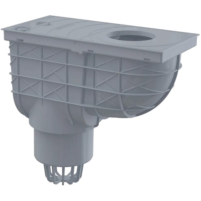 Alcadrain Universal-Regensinkkasten 300×155/110 mm, senkrechter Abgang, Grau