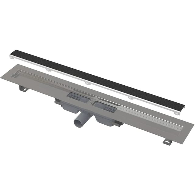 Alcadrain APZ115 MARBLE Low Duschrinne ohne Rand mit Edelstahlrost 1150