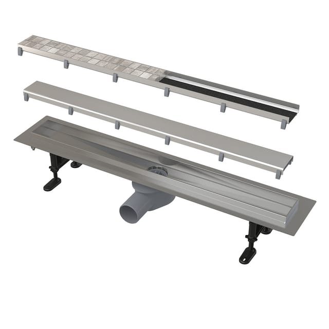 Alcadrain APZ13 DOUBLE Duschrinne 750, doppelseitiger Edelstahlrost