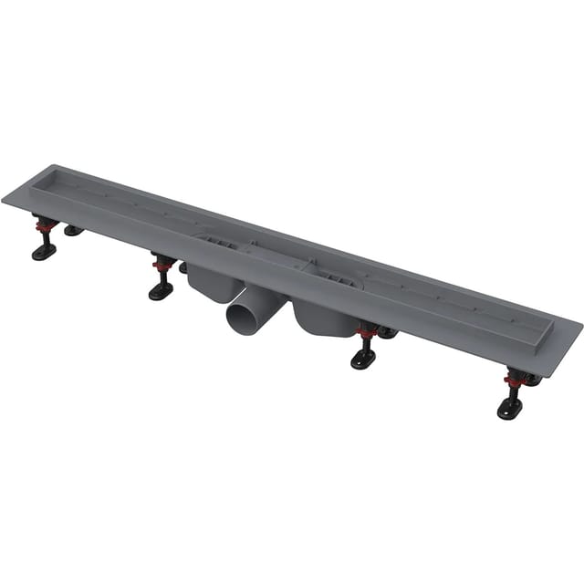 Alcadrain APZ12 Optimal Duschrinne mit Rand für perforierten Rost oder Fliesenverlegung, 950 mm