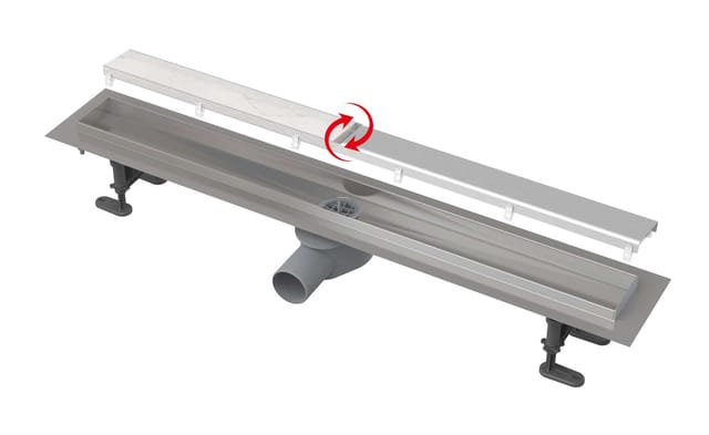 AlcaDrain APZ13 DOUBLE Duschrinne mit doppelseitigem Rost 850