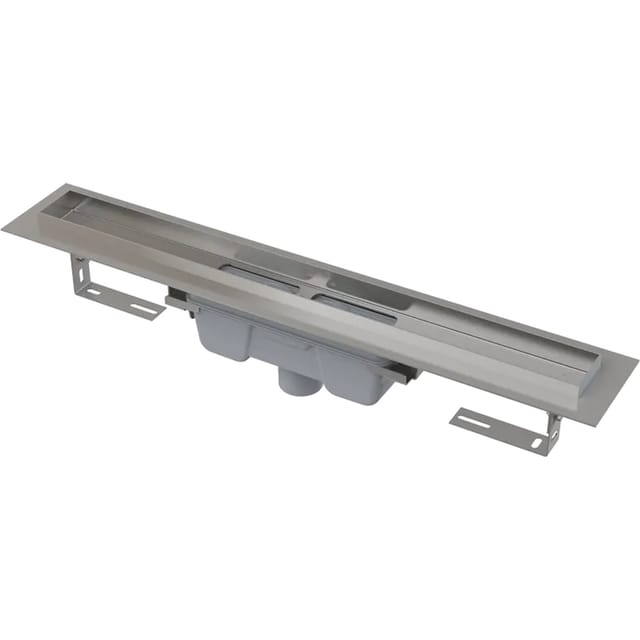 Alcadrain APZ1006-750 Duschrinne mit Rand 750 mm, senkrechter Abfluss.