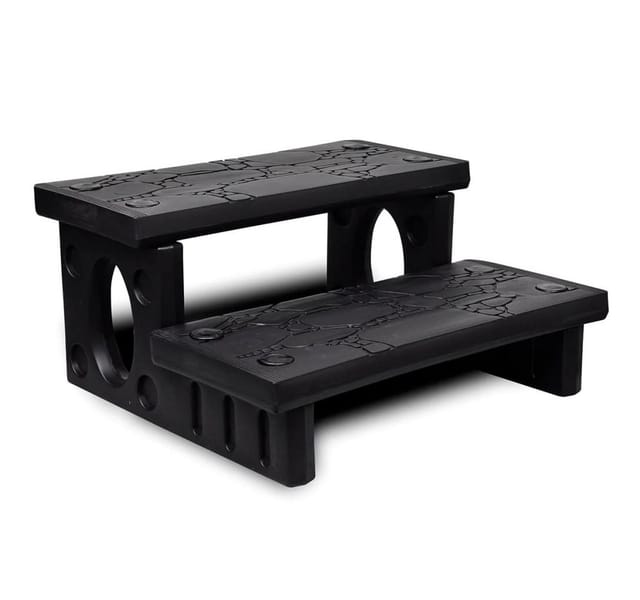 vidaXL Whirlpooltreppe Schwarz 90717