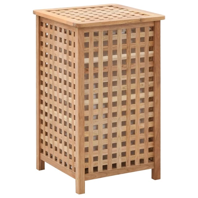 vidaXL Wäschekorb 39x39x65 cm Massivholz Walnussholz 247603