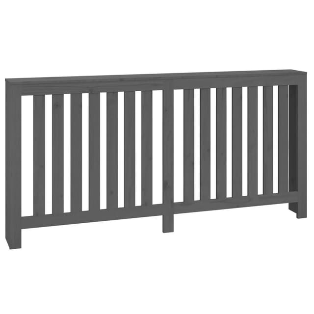 vidaXL Heizkörperverkleidung Grau 169x19x84 cm Massivholz Kiefer 822583