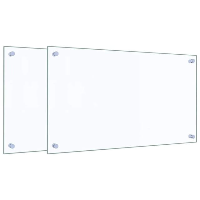 vidaXL Küchenrückwände 2 Stk Transparent 70x40 cm Hartglas 3315789