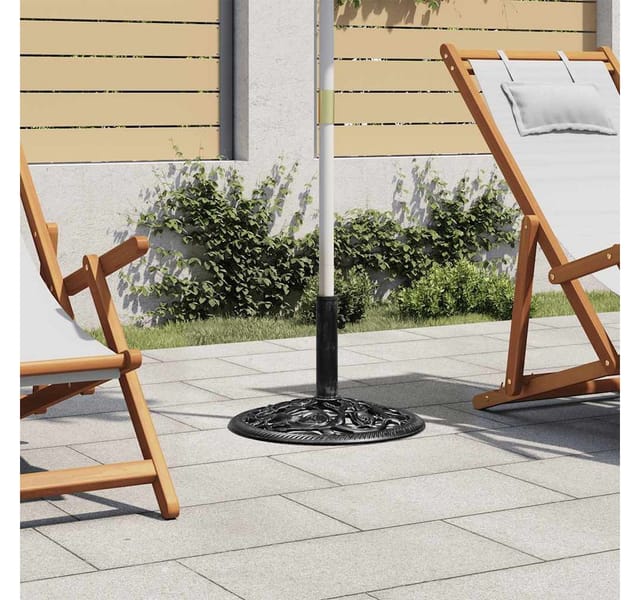 vidaXL Sonnenschirmständer Schwarz 48x48x33 cm Gusseisen 317749
