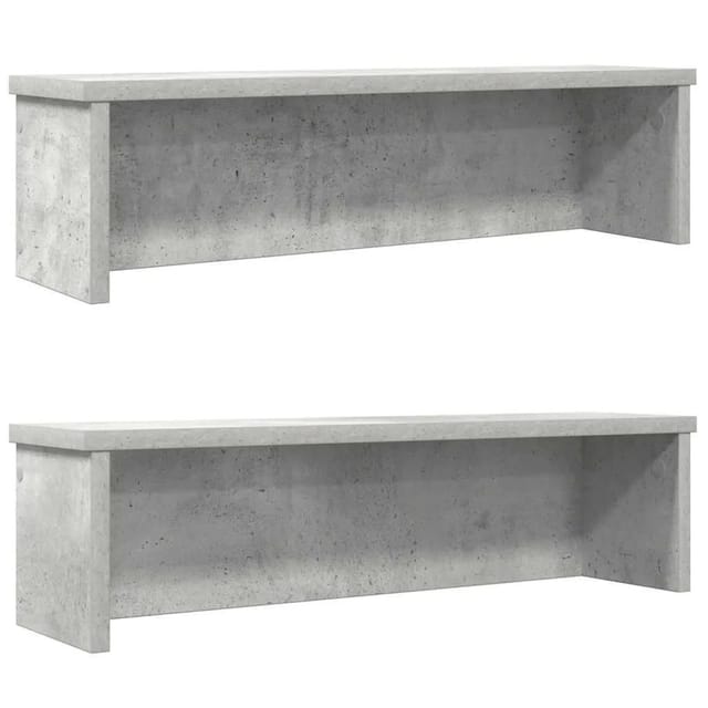 vidaXL Küchenregale Stapelbar 2 Stk Betongrau 60x15x16 cm 860506