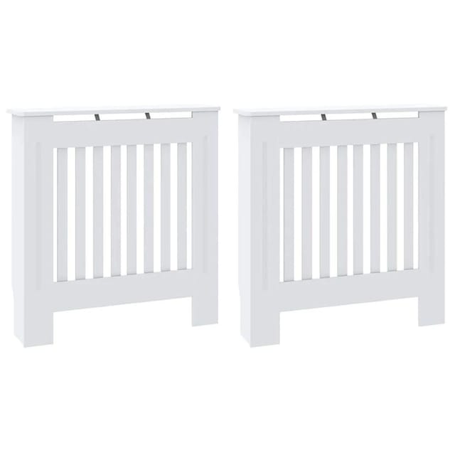 vidaXL Heizkörperabdeckung 2 Stk Weiß 78 x 19 x 81,5 cm Holzwerkstoff 3403241