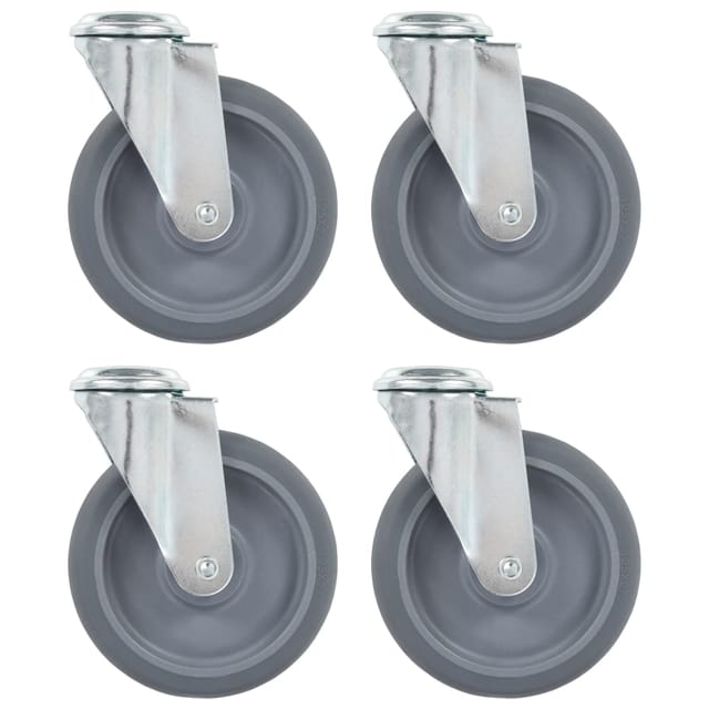 vidaXL 8 Stk Lenkrollen mit Bolzenloch 125 mm 277871