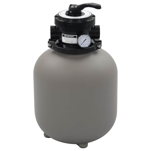 vidaXL Pool-Sandfilter mit 4-Wege-Ventil Grau 350 mm 91725