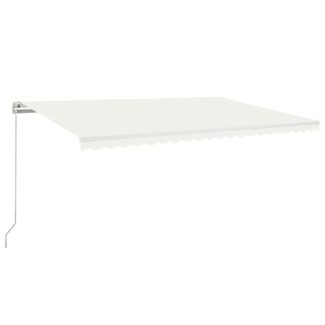 vidaXL Markise Manuell Einziehbar mit LED 500x300 cm Creme 3068942