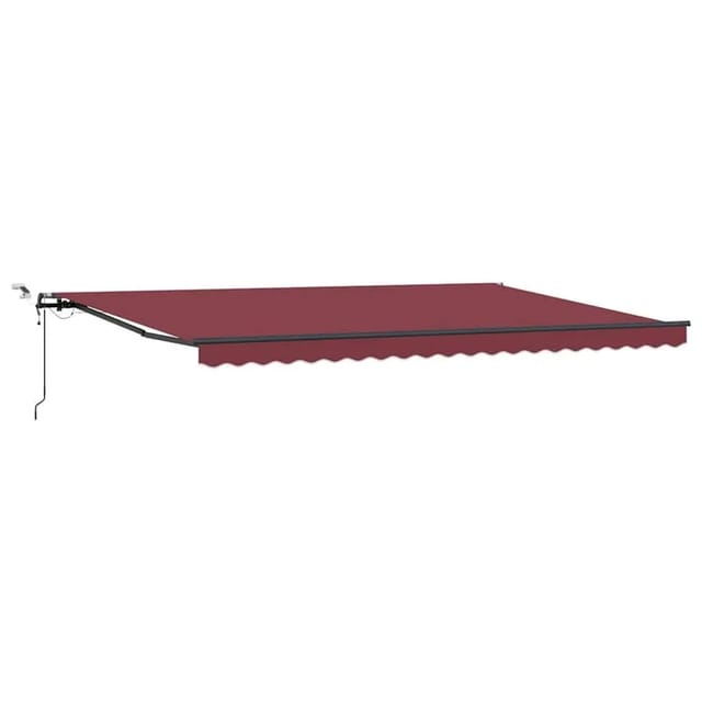 vidaXL Markise Automatisch mit LEDs Weinrot 500x300 cm 3310197