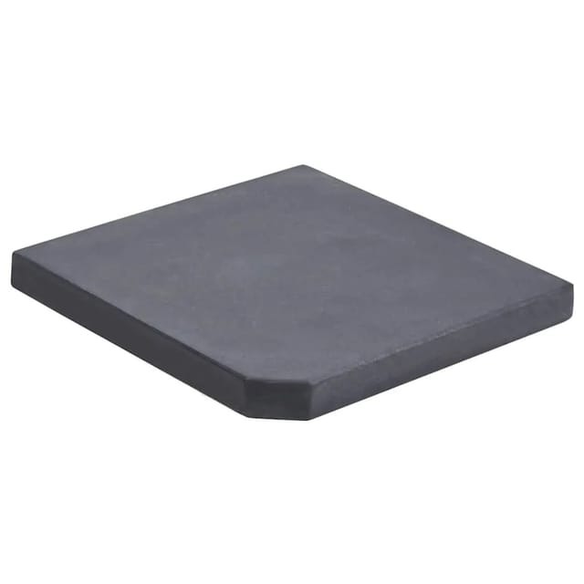 vidaXL Sonnenschirm-Gewichtsplatte Schwarz Granit Quadratisch 25 kg 313669