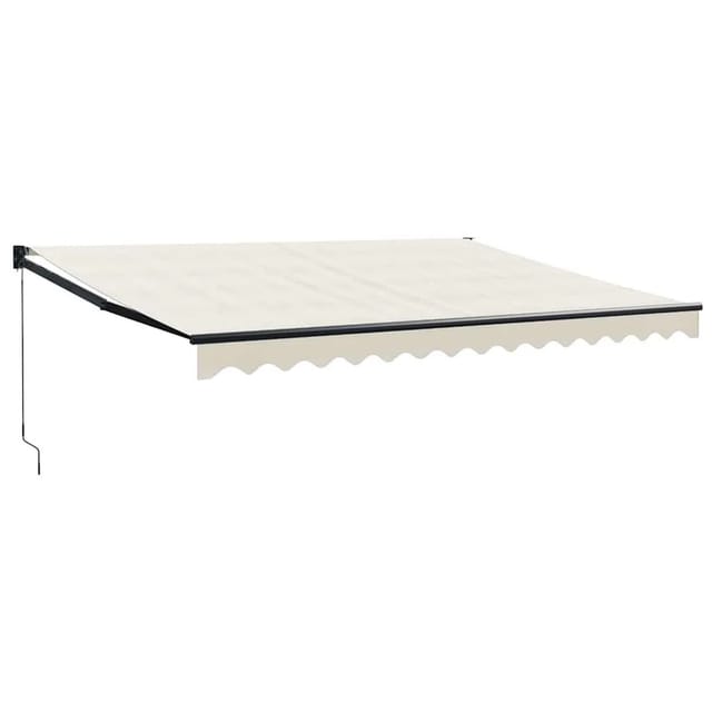 vidaXL Markise Einziehbar Creme 4x3 m Stoff und Aluminium 3154453