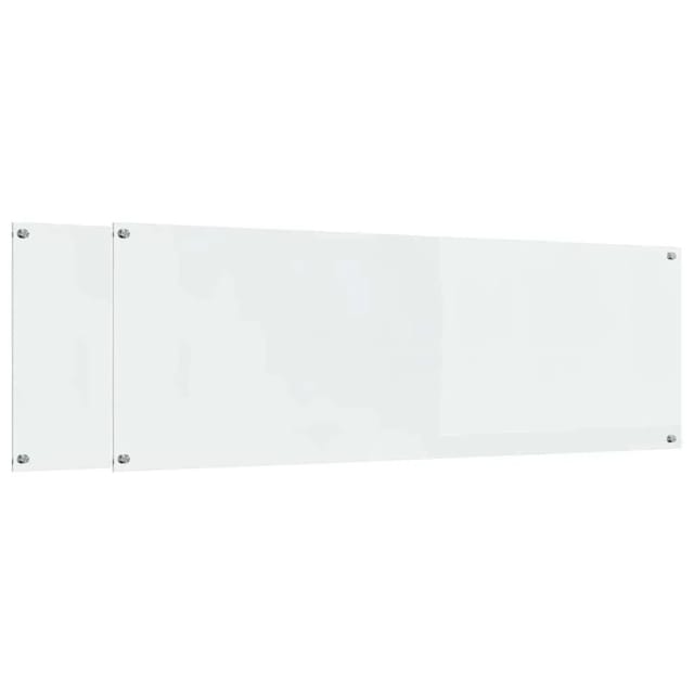 vidaXL Küchenrückwand 2 Stk Transparent 120 x 40 cm Gehärtetes Glas 3415491