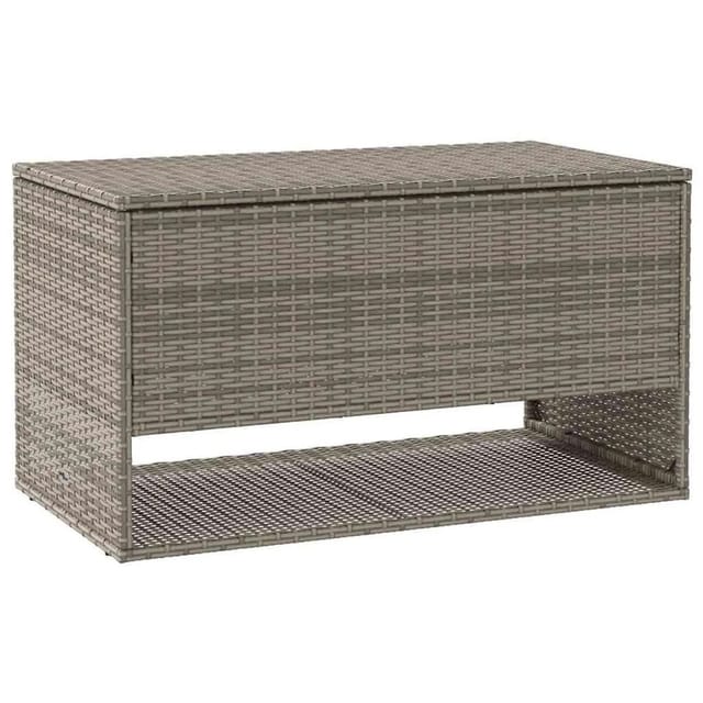 vidaXL Outdoor-Kissenbox Grau 100x55x55,5 cm Poly Rattan 4104143
