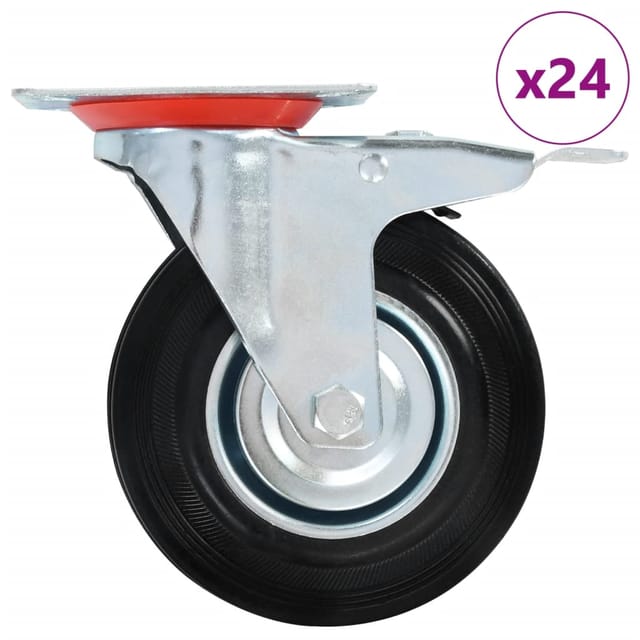 vidaXL 24 Stk Lenkrollen 125 mm 277979